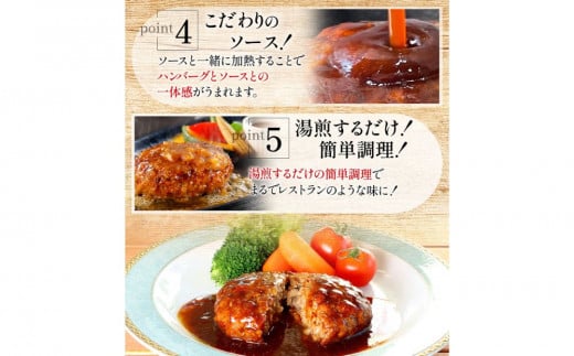 【定期便】肉汁あふれるデミグラスハンバーグ12個入　3ヶ月定期便