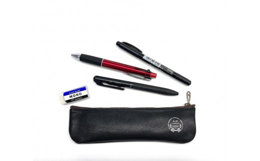 革工房いんのしま 山羊革ファスナーペンケース【色：クロ】【文房具 雑貨 日用品 人気 おすすめ】