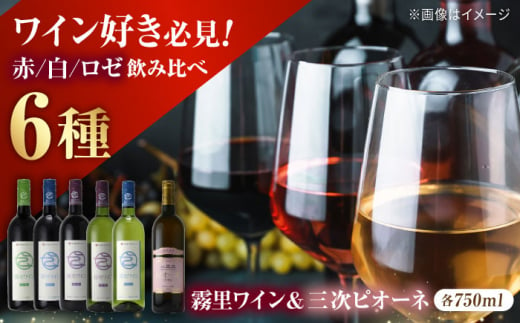 【お歳暮対象】霧里フルセット ＆ ピオーネワイン６本セット ワイン 受賞 飲み比べ ワインセット ギフト 三次市/広島三次ワイナリー[APAZ037]