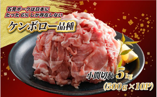 豚肉　石見ポーク小間切れ5kg（500g×10パック）