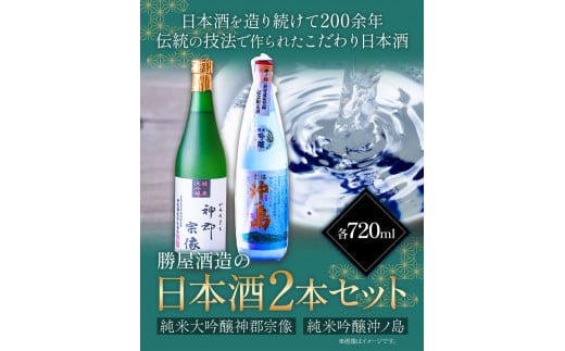 沖ノ島の風セット 720ml×2本 1440ml 勝屋酒造《90日以内に出荷予定(土日祝除く)》鞍手町 酒 日本酒 宗像 沖ノ島 飲み比べ 2本セット