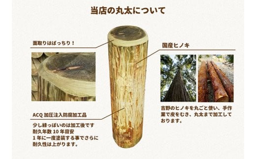 木製 丸太ステップ階段（１００ｃｍ） 防腐加工済 国産材 環境配慮 外遊び 屋外 アスレチック 遊具 公園 庭