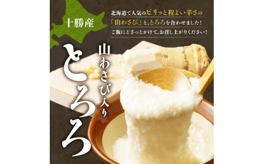 十勝 山わさび入り ごはんのおとも 3種 とろろ&イカの塩辛&醤油漬け 各2個 北海道 帯広市【1514070】