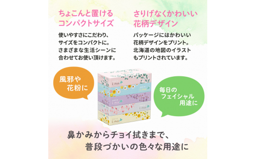 定期便 2ヵ月連続お届け エリエール 少量6パック [アソートO]   i:na 北海道 ティシュー 150組 5箱 6パック 計30箱 イーナ ティッシュペーパー 防災 常備品 備蓄品 消耗品 日用品 生活必需品 送料無料 赤平市