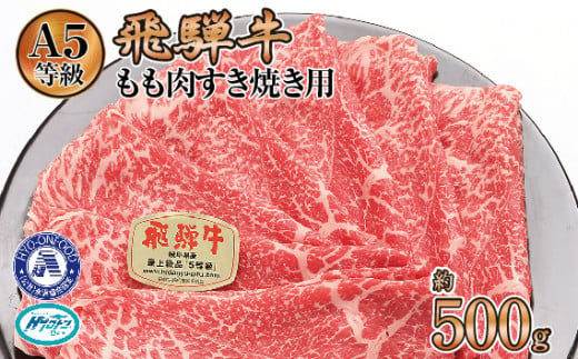 約500gもも肉すき焼き用　氷温（R）熟成　飛騨牛A5等級　　プロトン凍結 [No.521] ／ 牛肉 ブランド牛 モモ肉 すきやき 岐阜県 特産