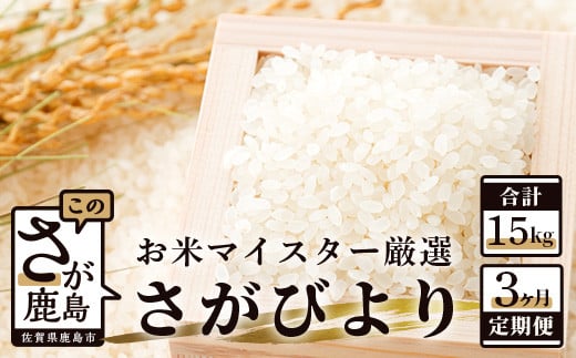 【11月より発送開始】定期便 3ヶ月 佐賀県産 さがびより 白米 5kg《3ヶ月連続 毎月お届け》D-63 3回