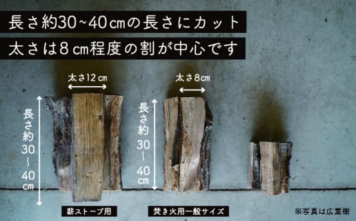 焚き火用一般サイズリンゴ薪「津軽の灯り」約18kgA-22