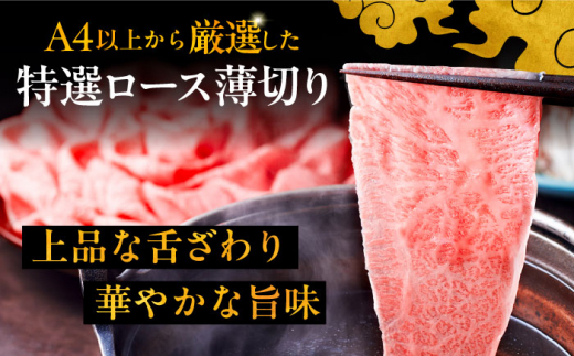 2回定期便 A4ランク以上 博多和牛 特選ロース 薄切り 500g