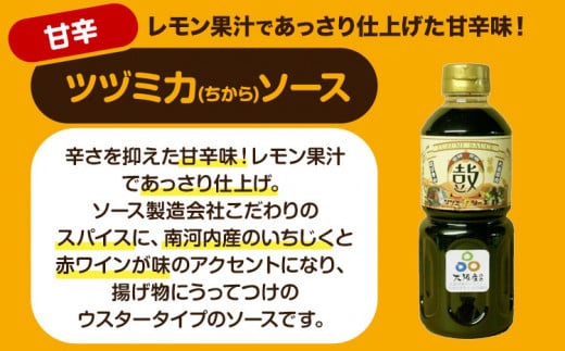 ツヅミ ソース 大阪産 Cセット3種 500ml×計5本《30日以内に出荷予定(土日祝除く)》大阪府 羽曳野市 濃厚ソース とんかつソース 焼きそばソース ウスターソース 揚げ物 たこ焼き 送料無料 ソース 調味料