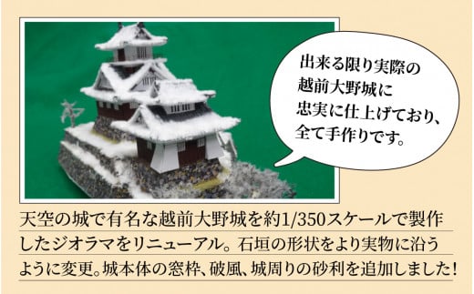 天空の城 越前大野城 ジオラマ 冬バージョン(2024ver.)