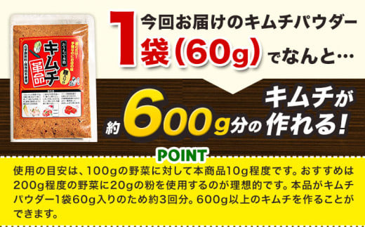 キムチ革命 キムチパウダー お試しパック 1袋入り60g 樽の味《30日以内に出荷予定(土日祝除く)》 和歌山県 日高川町 キムチ 素 キムチの素 お試し 漬物 唐辛子 簡単 手作り 無添加