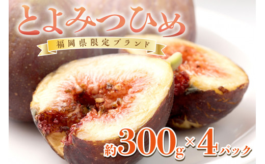 福岡限定!ブランドいちじく「とよみつひめ」約300g×4パック【011-0043】