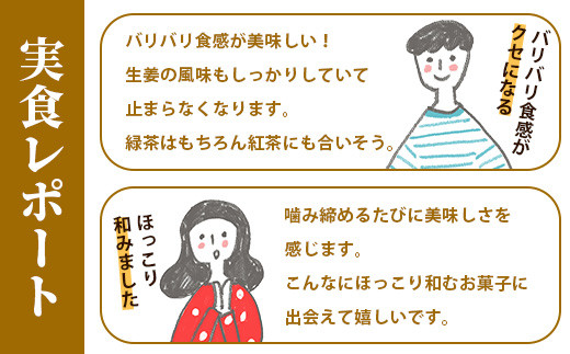 【大正元年創業 老舗せんべい店】生姜せんべい×4袋 昔ながら 老舗の味 B-611