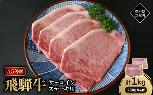 A5等級飛騨牛:サーロインステーキ用1kg【1538397】