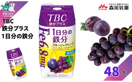 TBC 鉄分プラス 1日分の鉄分　200ml×48本 | 茨城県 常陸太田市 鉄分 栄養 サプリメントドリンク 一日分の鉄分 果汁飲料 TBC ジュース プルーン フルーツ 果実 グレープ ギフト 低カロリー 飲み物 果汁 美容 健康 ビューティ