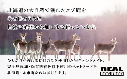 ペット用 エゾ鹿挽き肉 200ｇ×5袋≪REAL DOG FOOD≫