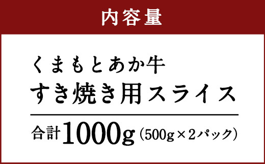 くまもと あか牛 すき焼き用 ネック スライス 1kg 冷凍 牛肉