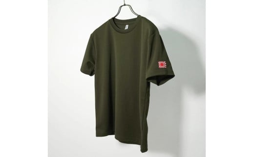 ふるさと納税 服 広島県 呉市 Tシャツ 左腕 軍艦旗 自衛隊グッズ ワンポイント 旭日旗　オリーブグリーン　Mサイズ Mサイズ pd_a2abb0af4b746e243cfbfdf5e83