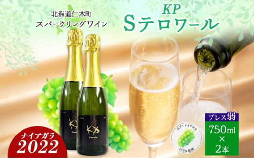 北海道産 スパークリング ワイン 750ml 2本 KPワイン Sテロワール ぶどう ナイアガラ 葡萄 ブドウ 白ワイン 辛口 酒 お酒 贈答 贈り物 お祝い ギフト 記念日 送料無料