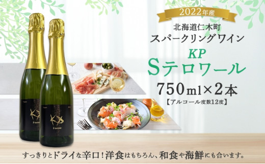 北海道産 スパークリング ワイン 750ml 2本 KPワイン Sテロワール ぶどう ナイアガラ 葡萄 ブドウ 白ワイン 辛口 酒 お酒 贈答 贈り物 お祝い ギフト 記念日 送料無料