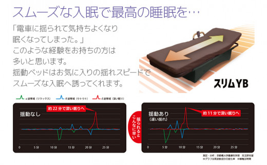 【配達日指定必要】揺動ベッド 「YBスリム」 振動 本格 ベッド 入眠 睡眠 福岡 志免