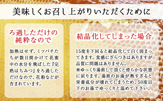 東神楽産採れたまんまの純粋はちみつ 240ｇ2個【8月採蜜】イタドリ・オオハンゴンソウ・ソバ 　蜂蜜 ハチミツ