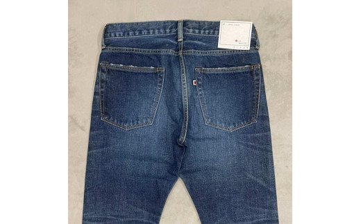 CK78【岡山デニム】USED加工ジーンズ［INDIGO・スリムテーパード］／28インチ