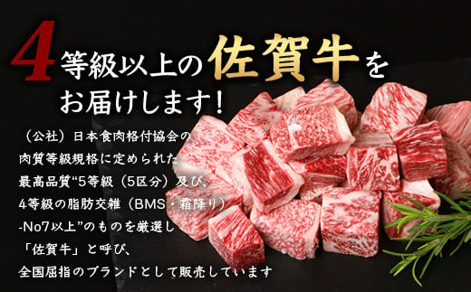 【9月配送】佐賀牛 赤身 角切り コロコロステーキ 500g サイコロステーキ 佐賀県産 もも モモブロック C-103