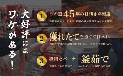 《3月初旬より順次配送》日本海沖産 紅ズワイガニ600g前後×2匹 約1.2kg/冷凍　 冷凍 ズワイガニ 2匹 約 1.2kg 紅ズワイガニ ベニズワイガニ ずわい ズワイ蟹 ずわいがに ずわい蟹 姿 ボイル 訳あり 蟹 カニ かに 国産 蟹 不揃い 傷 緊急 カニみそ入り 潟上市 【安田水産】