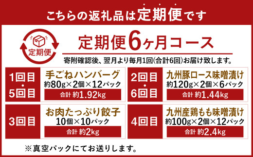 【6ヶ月連続定期便】下八尻精肉店のお惣菜定期便