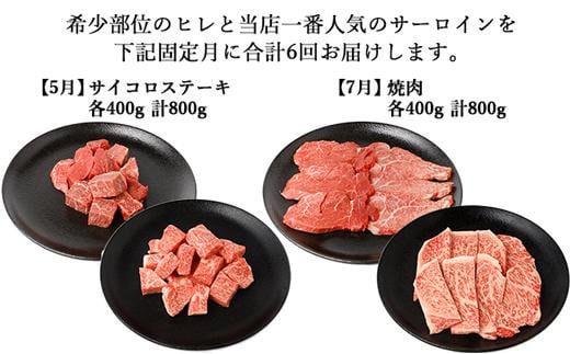 【年6回】伊賀牛 A5ヒレ・サーロイン 定期便B 総合計約4.7kg