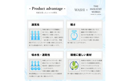 46-4　播州織メンズシャツ ボタンダウン 半袖【WASHI】「THE INDUSTRY WORKS」（1着）【TIW_167（ホワイト）】Sサイズ