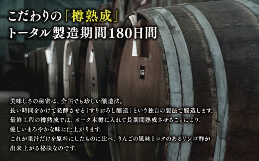 10ヶ月 ハチミツ入りリンゴ酢500ml×2本 津軽の完熟りんご100%使用！