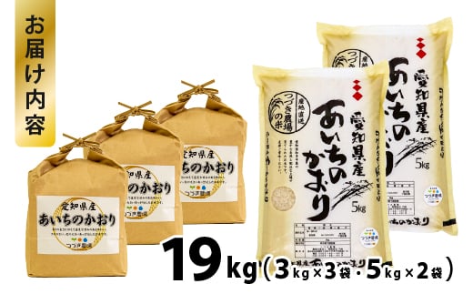 No.194 【令和6年産 新米】愛知県産あいちのかおり　19kg【申込受付は11月末まで】 ／ お米 精米 大粒 あっさり 愛知県 特産品