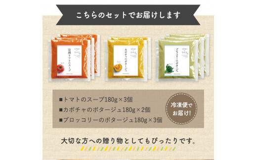 冷凍野菜スープ（8個セット）花田農園　トマト ブロッコリー かぼちゃ《30日以内に出荷予定(土日祝除く)》