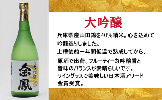 金鳳 大吟醸・純米吟醸 720mlセット【日本酒 原酒 国産 ギフト 化粧箱入】