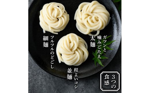 本場讃岐うどん「3つの食感食べ比べセット」30食分 (240g×15袋・合計3.6kg) 細麺 並麺 太麺 3種類 めんつゆ付 半生タイプ 本場 讃岐 さぬき 香川県 食べ比べ セット 麺 コシ 常温 常温保存 【man012】【岡坂商店】