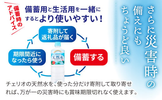 B-A02　チェリオ　天然水　600ml×24本　定期便３ケ月