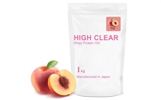 HIGH CLEAR WPC ホエイプロテイン100 さっぱりピーチ 風味 1kg ｜ 国産 日本製 SDGs ぷろていん タンパク質 たんぱく質 もも ピーチ ビタミン 栄養 健康 筋トレ トレーニング  宮城県 七ヶ浜 ｜ hk-wpc-1000-pc