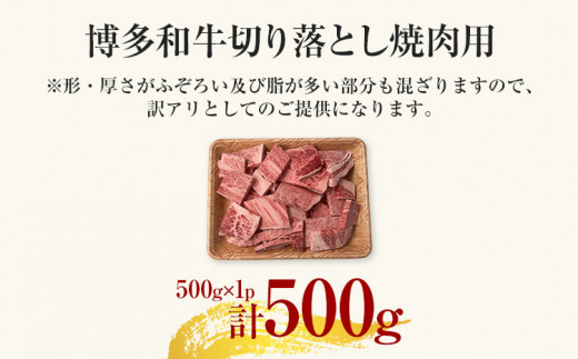 訳あり！【A4～A5】博多和牛焼肉切り落とし(肩ロース・バラ） 500g 黒毛和牛 お取り寄せグルメ お取り寄せ 福岡 お土産 九州 福岡土産 取り寄せ グルメ 福岡県