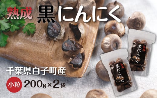 黒にんにく 200g(小粒)×2袋 ふるさと納税 にんにく ニンニク 大蒜 ガーリック 黒にんにく 黒ニンニク 黒大蒜 熟成 野菜 健康食品 千葉県 白子町 送料無料 SHR002