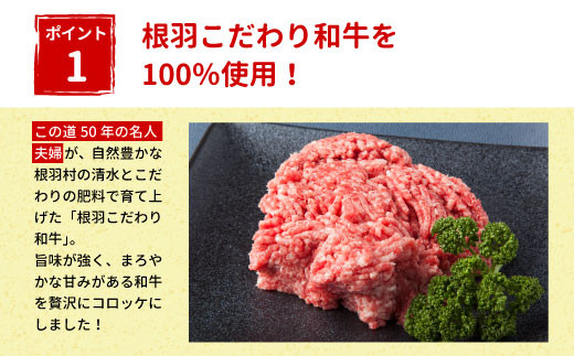 大容量100個！根羽こだわり和牛コロッケ 冷凍 国産黒毛和牛 大容量 30000円