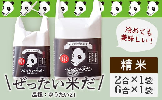 令和6年産 新米 徳島県那賀町産 ぜったい米(こめ)だ 2合×1袋・6合×1袋セット ゆうだい21【徳島 那賀町 国産 米 お米 白米 精米 徳島県産 国産米 高級米 単一原料米 お弁当 おにぎり 遠足 ピクニック 贈物 プレゼント お歳暮 ギフト 産地直送】ZP-6