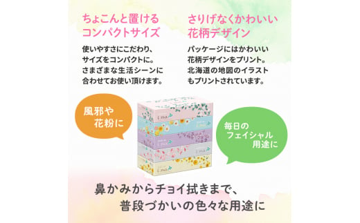 エリエール 少量6パック [アソートO]   i:na 北海道 ティシュー 150組 5箱 6パック 計30箱 イーナ ティッシュペーパー ボックスティシュー 防災 常備品 備蓄品 消耗品 日用品 生活必需品 送料無料 赤平市