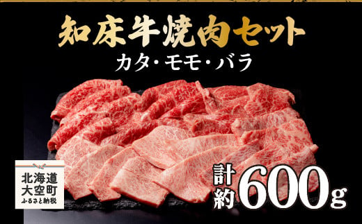 知床牛焼肉セット計約600g（カタ・モモ・バラ） 【 ふるさと納税 人気 おすすめ ランキング 牛肉 牛 肉 焼肉 国産 北海道 大空町 送料無料 】 OSG005