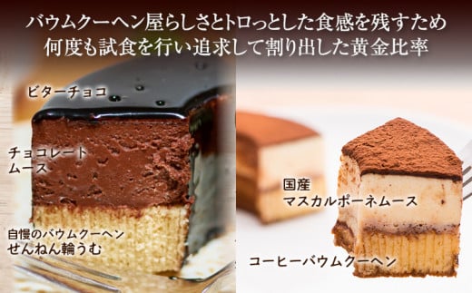 とろなまバウムクーヘン「とろなま2種セット（チョコ・ティラミス）」 せんねんの木