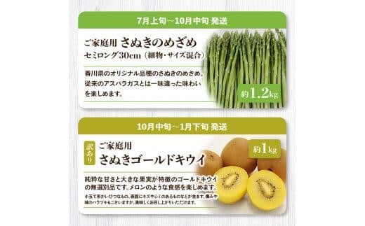 香川県オリジナル品種を満喫できる旬の果物・野菜 定期便Q