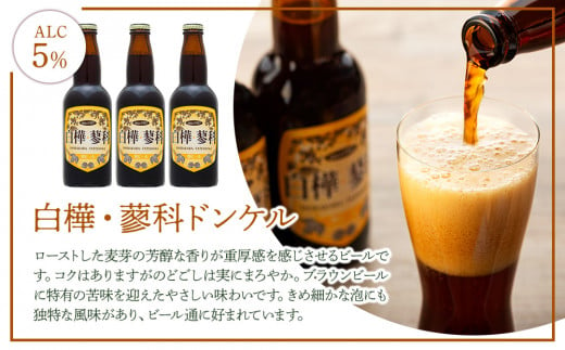 池の平ホテル直営工場地ビール 白樺・蓼科ピルスナー3本＆白樺・蓼科ドンケル3本
