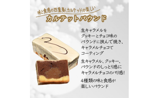 カルテットパウンドケーキ 1本 キャラメルチョココーティング