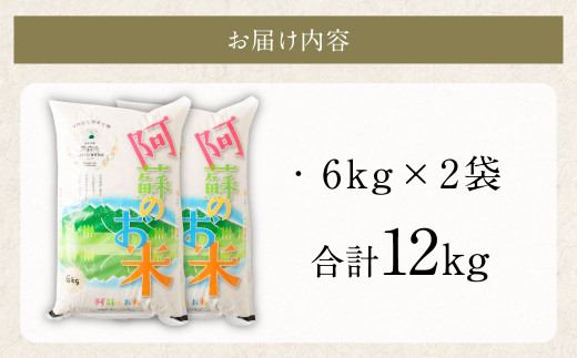 阿蘇のお米 12kg (6kg×2袋) 【2024年6月発送】